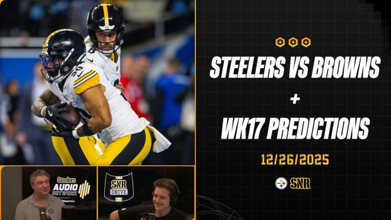 Steelers vs Browns Other Week 17 Predictions SNR Drive (Dec.26) Pittsburgh Steelers