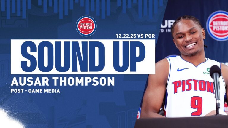 Post-Game Press Conference: Ausar Thompson Pistons vs. Trailblazers 12.22.2025