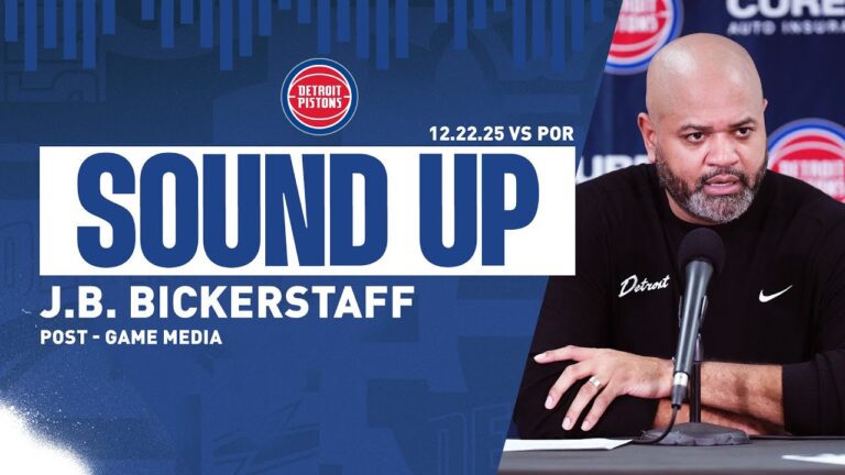 Post-Game Press Conference: J.B. Bickerstaff Pistons vs. Trailblazers 12.22.2025