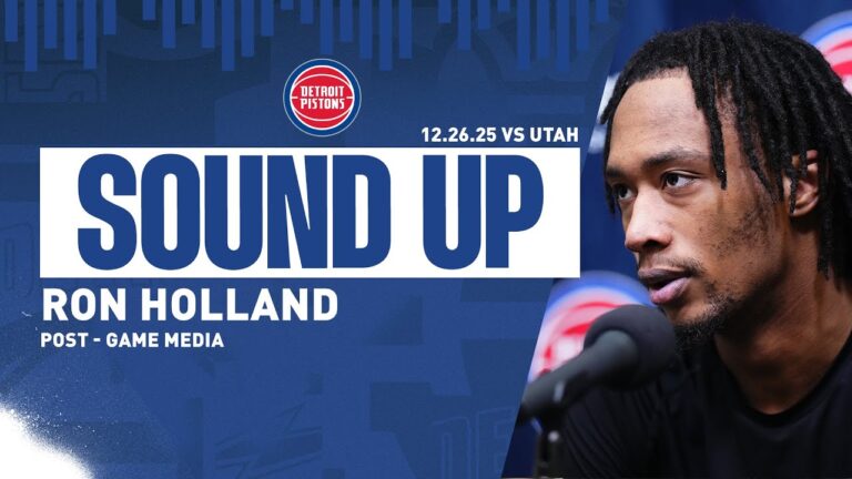 Post-Game Press Conference: Ron Holland II Pistons vs. Jazz 12.26.2025