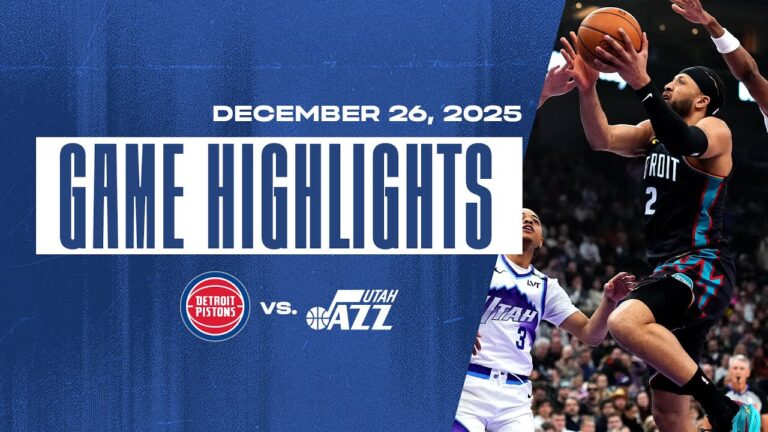 Pistons Fall Short In Utah Game Highlights 12.26.25