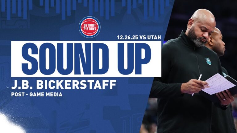 Post-Game Press Conference: J.B. Bickerstaff Pistons vs. Jazz 12.26.2025