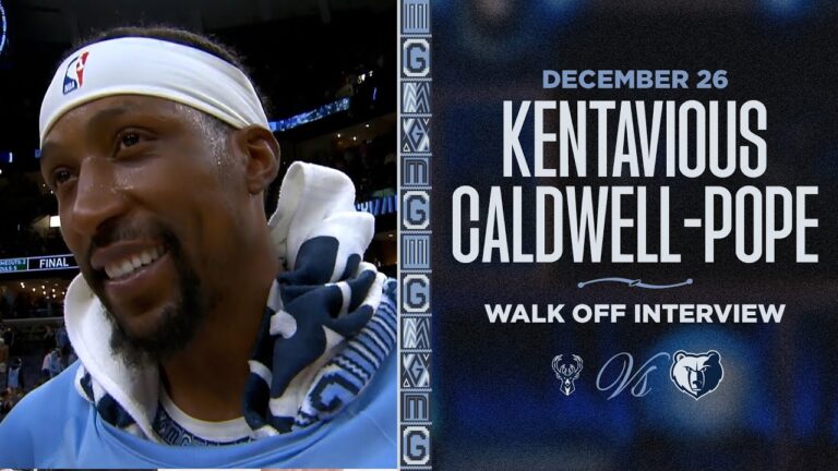 Kentavious Caldwell-Pope Walk off Interview Grizzlies vs. Bucks