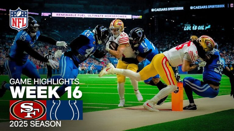 San Francisco 49ers vs Indianapolis Colts Game Highlights 2025 NFL Season Week 16