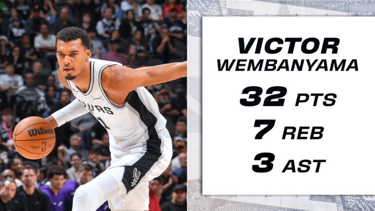 Victor Wembanyama 32 PTS, 7 REB, 3 AST Highlights vs Jazz