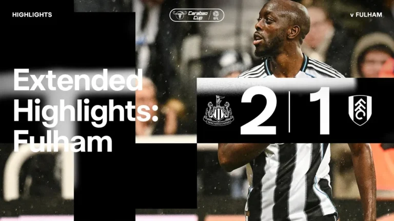 Newcastle United 2 Fulham 1 EXTENDED Carabao Cup Highlights