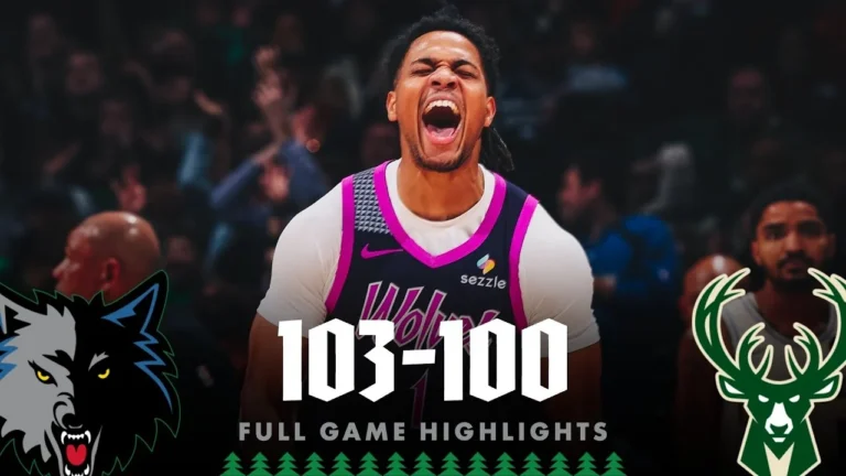 Minnesota Timberwolves WIN BORDER BATTLE Vs. Bucks, 103-100 12.21.25
