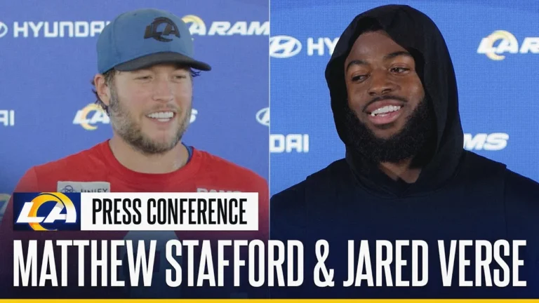 Matthew Stafford & Jared Verse On Playing In Rainy Conditions, Rookie Growth & A Short Week Of Prep