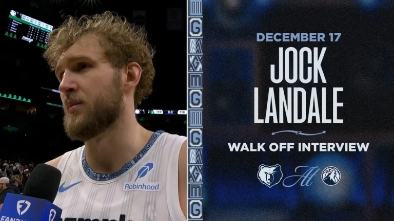 Jock Landale Walk off Interview Grizzlies vs. Minnesota Timberwolves