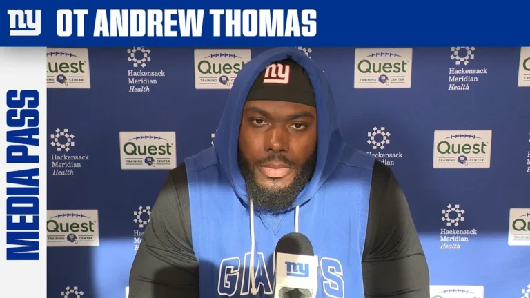 Andrew Thomas: &quotTake advantage of the opportunities we have left&quot New York Giants