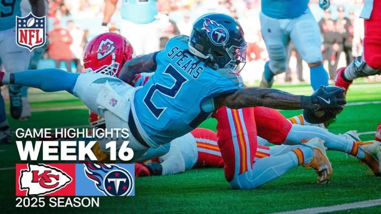 Kansas City Chiefs vs Tennessee Titans Game Highlights 2025 NFL Season Week 16