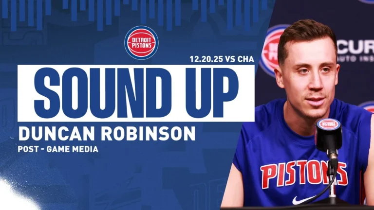 Post-Game Press Conference: Duncan Robinson Pistons vs. Hornets 12.20.2025