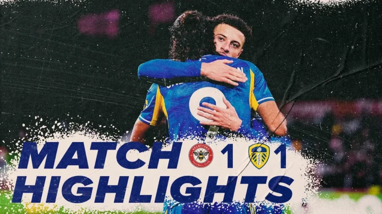 Brentford 1-1 Leeds United Premier League highlights Dominic Calvert-Lewin strikes again