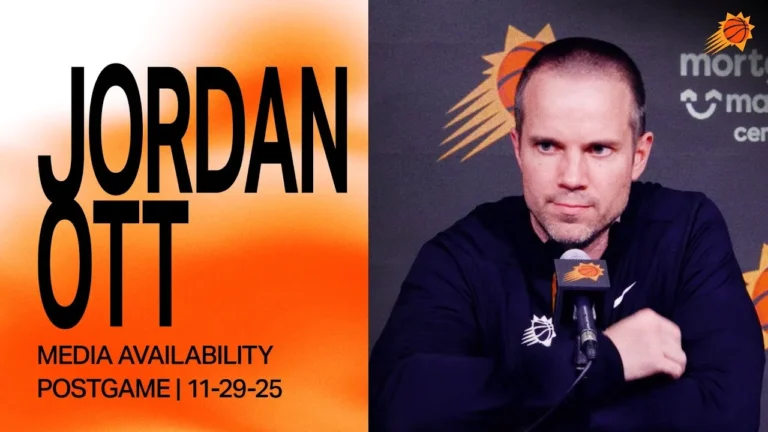 Head Coach Jordan Ott Postgame Media Availability Phoenix Suns