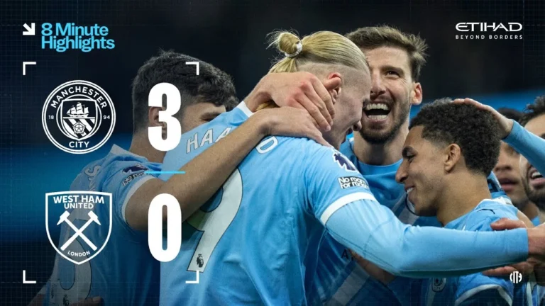 EXTENDED HIGHLIGHTS Man City 3 – 0 West Ham Reijnders goal and Haaland double sinks Hammers!