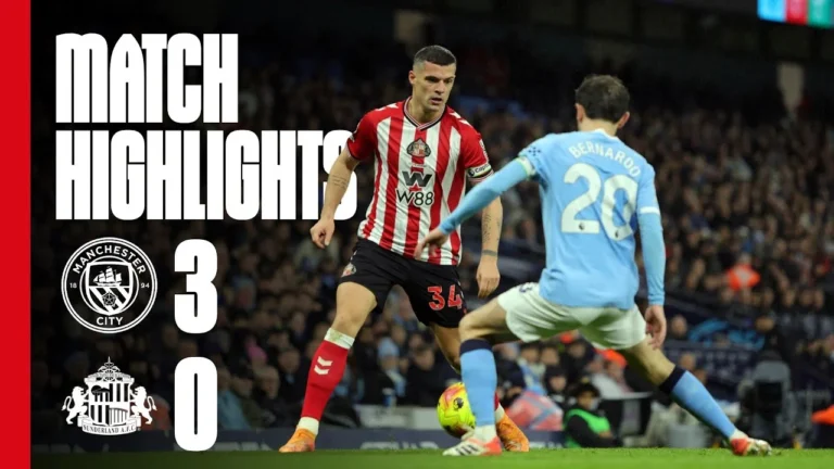 Defeat At The Etihad Man City 3 – 0 Sunderland AFC Premier League Highlights