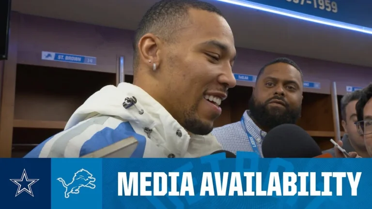 Detroit Lions players meet with the media 2025 NFL Regular Season Week 14: Lions vs Cowboys
