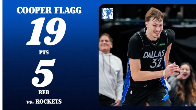Cooper Flagg (19 PTS 5 REB) vs. Houston Rockets December 6, 2025