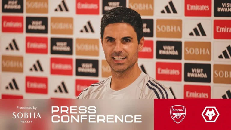 PRESS CONFERENCE Mikel Arteta previews Wolves Team news, updates on Rice and Saliba, and more!