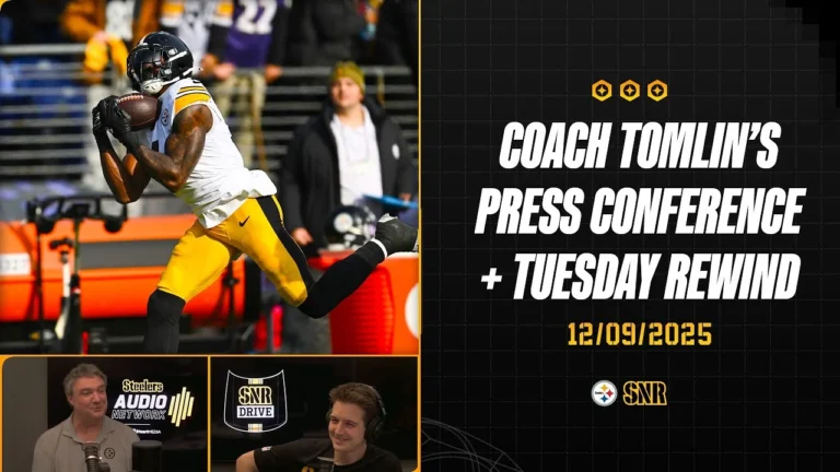 Coach Tomlin’s Weekly Press Conference Tuesday Rewind SNR Drive (Dec.9) Pittsburgh Steelers