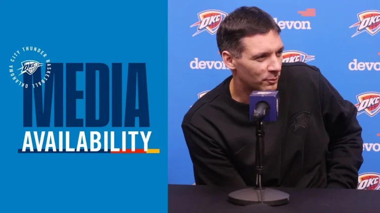 Coach Daigneault on the Thunders win over the Jazz Post Game Media December 7, 2025