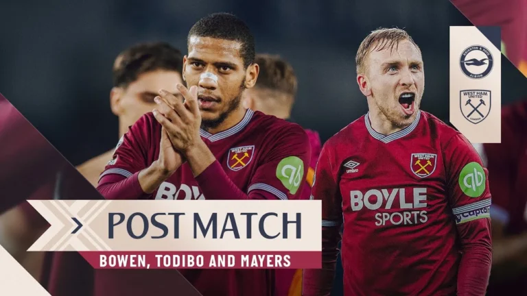 We need to get more wins Bowen, Todibo & Mayers Post Match Reactions West Ham v Brighton