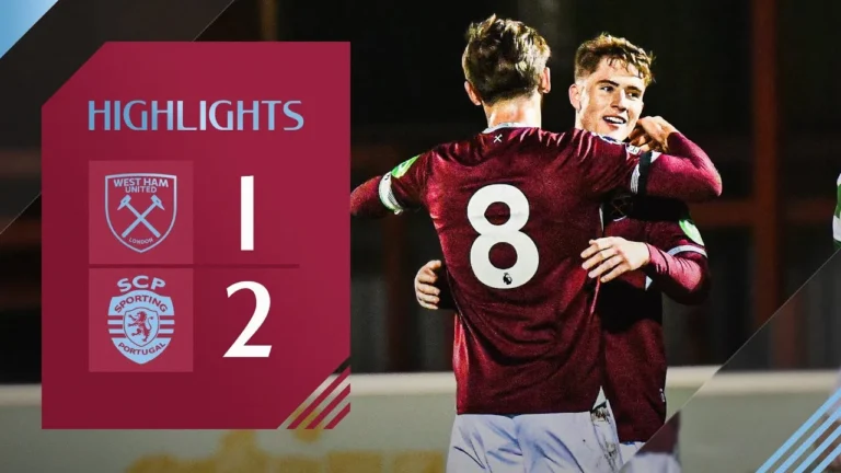 West Ham United U21 1-2 Sporting U21 Premier League International Cup Highlights