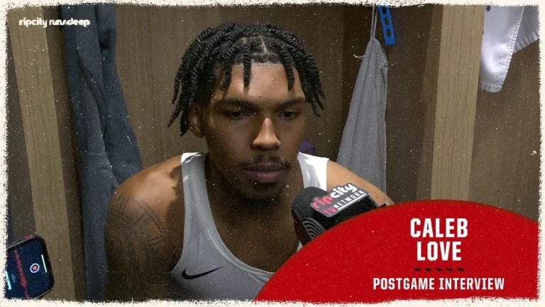 Caleb Love Postgame Media Availability at Cleveland Cavaliers December 3rd, 2025