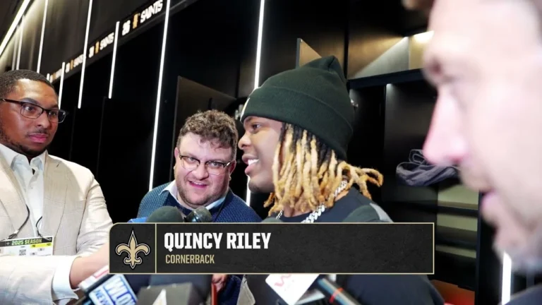 Quincy Riley Saints-Panthers Postgame 2025 NFL Week 15
