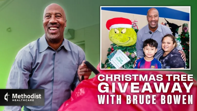 Spurs Legend Bruce Bowen Surprises San Antonio Families With Christmas Tree Giveaway