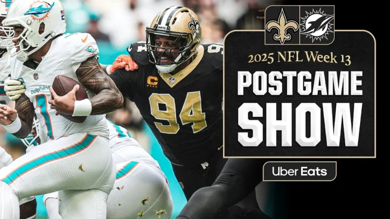 LIVE: Dolphins vs. Saints Postgame Show 2025 NFL Week 13
