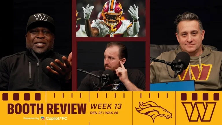 NFL Week 13 Recap: Commanders fall to Broncos in OT 27-26 Booth Review Washington Commanders