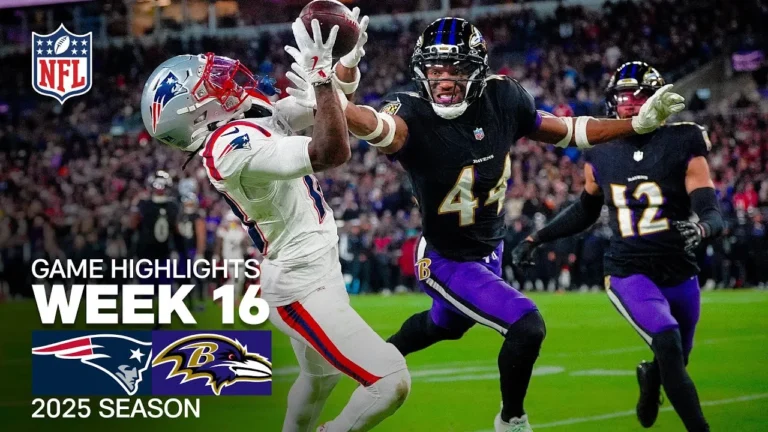 New England Patriots vs Baltimore Ravens Game Highlights 2025 NFL Season Week 16