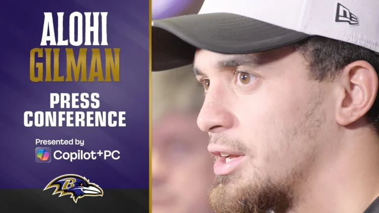 Alohi Gilman: ‘The Sense of Urgency Is Different’ Baltimore Ravens