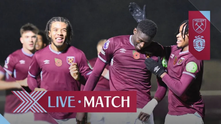 LIVE: West Ham United U21 v Sporting CP U21 Premier League International Cup