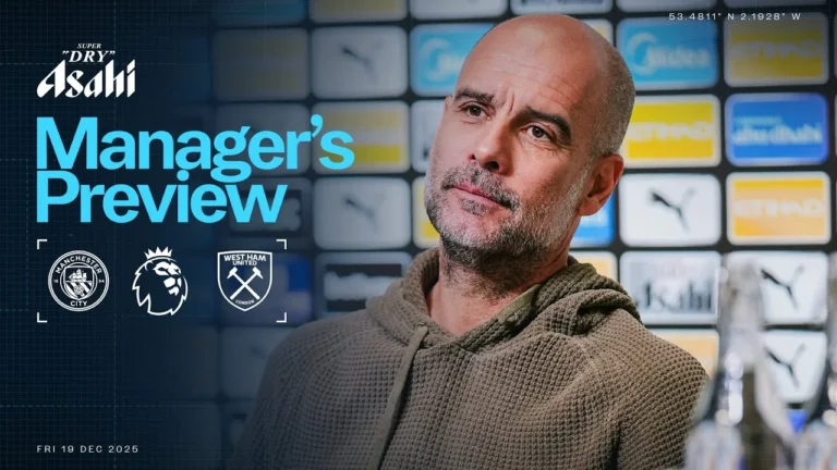 Manager’s Preview Pep Guardiola press conference City v West Ham Premier League