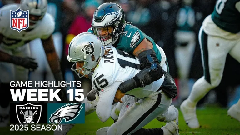 Las Vegas Raiders vs Philadelphia Eagles Game Highlights 2025 NFL Season Week 15