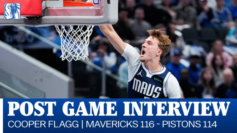 Cooper Flagg Post Game Interview vs. Detroit Pistons December 18, 2025