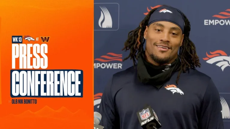 OLB Nik Bonitto on reaching double-digit sacks Being able to reach 10 again is really special