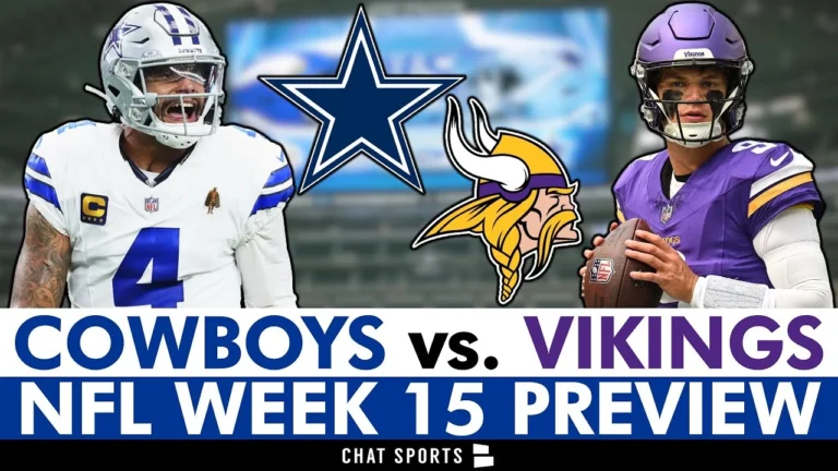 Dallas Cowboys vs. Minnesota Vikings: Injury News, Matchups, Players To Watch NFL Week 15 Preview