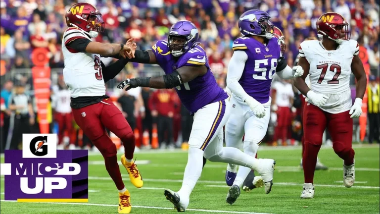 Jalen Redmond Mic’d Up During Minnesota Vikings Win Over Washington Commanders