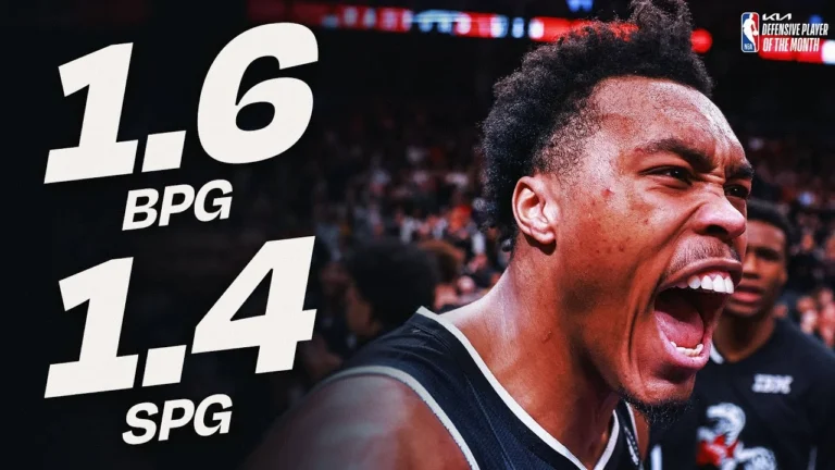 Scottie Barnes Named kia Eastern Conference Defensive Player of the Month