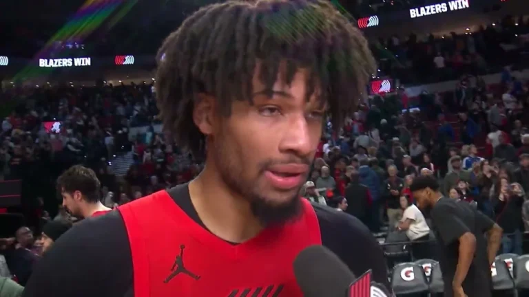 Shaedon Sharpe Postgame Interview Brightside Windows Baseline Report vs GSW December 14th 2025