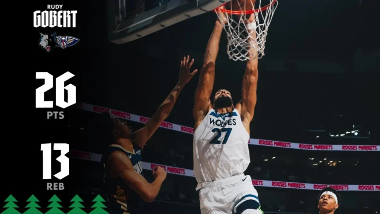 Rudy Gobert Scores SEASON-HIGH 26 Points Against Pelicans 12.02.25