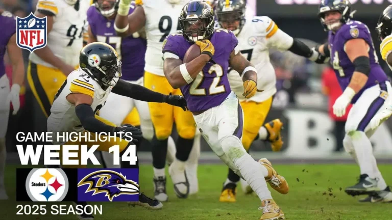 Pittsburgh Steelers vs. Baltimore Ravens Game Highlights NFL 2025 Season Week 14