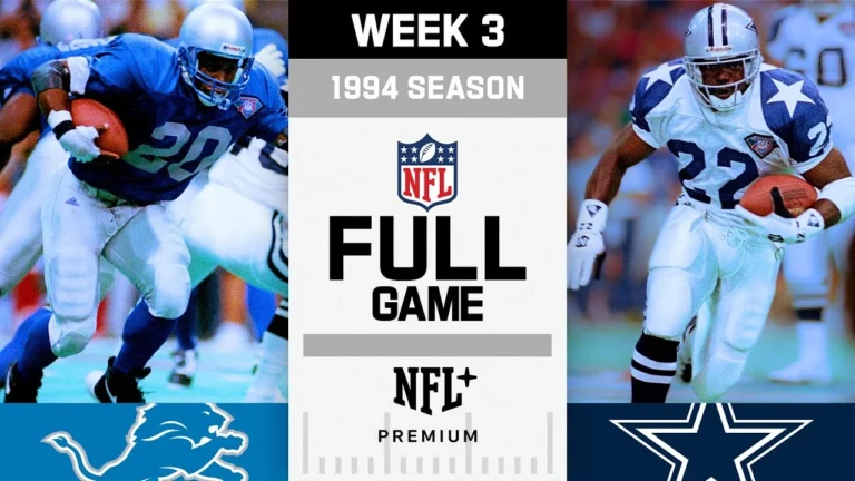 Barry vs. Emmitt! Detroit Lions vs. Dallas Cowboys FULL GAME NFL 1994 Season Week 3