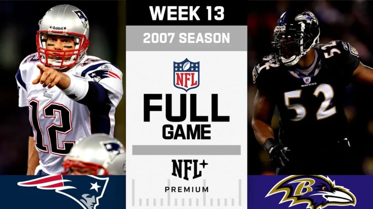 Monday Night Showdown! New England Patriots vs. Baltimore Ravens FULL GAME NFL 2007 Season Week 13