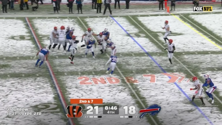 Burrow shifts up in the pocket and drops a TD dime
