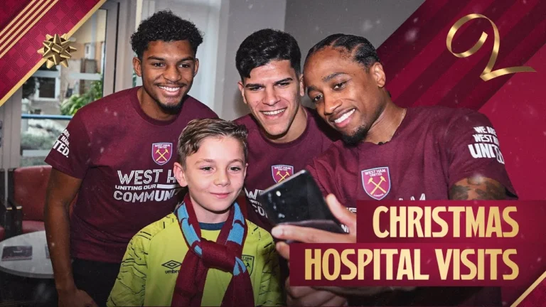 I’m Glad We Could Put A Smile On Their Faces Hammers Visit Children’s Hospitals for Christmas