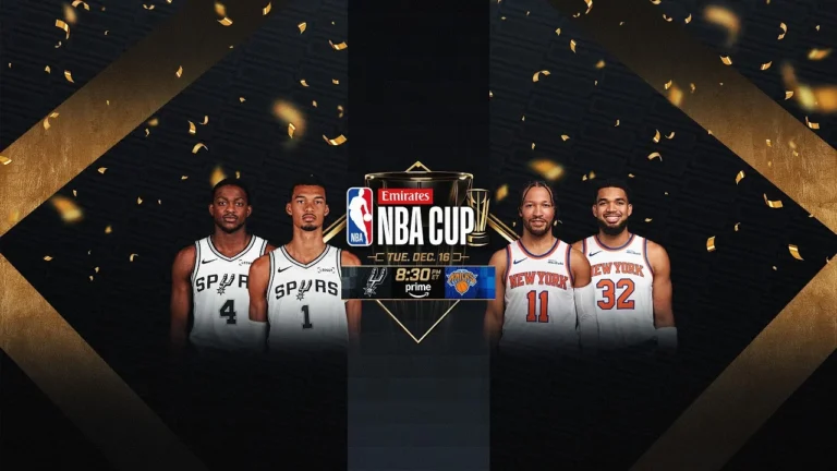San Antonio Spurs New York Knicks Emirates NBA Cup Championship Live Scoreboard